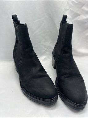 Thursday Boot Company The Knockout Heeled Chelsea Black Leather Boots